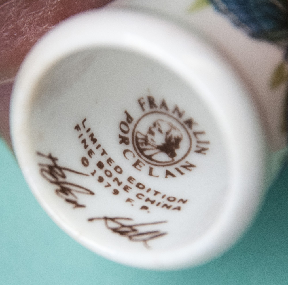 Franklin Mint Thimble North Carolina Diana Fritillary Butterfly Helen Hall LE Item image 4