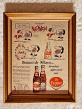 Vintage Dr Pepper Presents Harmon By Johnny Hart Framed Advertisement - £19.97 GBP