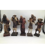 Set of 5 Vintage Handmade Mexican Paper Mache Folk Art Figurines 12&quot; - $1,284.89 MXN