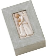 Mother And Daughter Willow Tree Sculpted Hand-Painted Memory Box. - $44.92