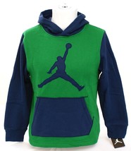Nike Jordan Jumpman Green &amp; Blue Hoodie Hooded Pullover Youth Boy&#39;s NWT - £63.75 GBP