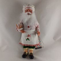 Sincerely Santa Genuinely Jolly Christmas Figurine Chef with Apron and Chefs hat - £22.81 GBP