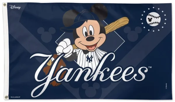 Mickey Mouse Disney Flag 3×5 New York Yankees - $18.00