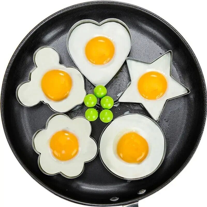 Primary image for Stainless Steel 5Style Fried Egg Pancake Shaper Omelette Mold Mould Frying Egg