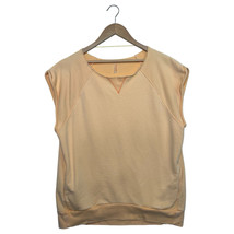 Free People Movement Top Womens Small Yellow Sleeveless French Terry Sweatshirt - $24.74