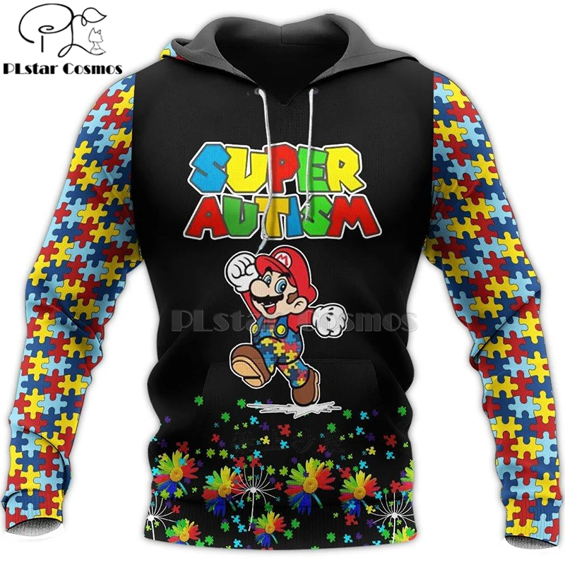 PL Cosmos Fashion Men hoodies Autism Its OK To Be Different 3D Print hooded  Uni - £135.17 GBP