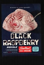 1958 Sealtest Ice Cream Black Raspberry Big Scoop Old Fashioned Vintage Print Ad - £20.14 GBP