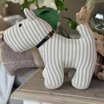 Grey Striped Terrier Dog Doorstop - $725.29 MXN