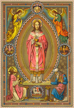 Christ the High Priest –8.5x11&quot; by Max Schmalzl, from a Roman Missal – Catholic - £9.30 GBP+
