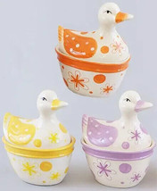 New Sugar Bowl Ceramic Ukraine Duck Gift Hand Painted Vintage Style Honey Pot - £35.79 GBP