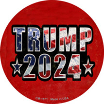 Trump 2024 American Flag Novelty Circle Coaster Set of 4 - £14.92 GBP