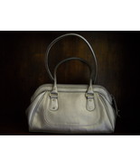Isaac Mizrahi Silver Handbag Leather Discontinued - £43.95 GBP