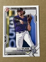 2021 Bowman Paper Prospects #BP68 Ryan Vilade Rockies - £1.51 GBP