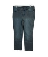 NYDJ Marilyn Straight Jeans Cool Embrace Gray Wash Womens Size 10 - $639.89 MXN
