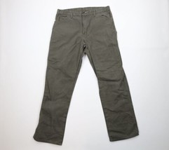 Vintage Dickies Mens 38x34 Distressed Spell Out Canvas Wide Leg Carpenter Pants  - £47.44 GBP
