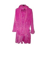 Victorias Secret Womens M/L Bathrobe Pink Fleece Belt Tie Waist Pockets ... - $32.35 CAD