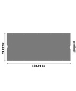 12x9 Ft Grey Curved Pergola Canopy Cover Replacement - Universal Fit - $147.27 CAD