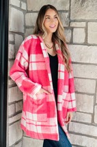 Passion in Plaid Coat in Pink - $79.18