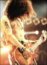 Guns N&#39; Roses Slash onstage with Gibson Les Paul guitar 8 x 11 pin-up photo - $4.50