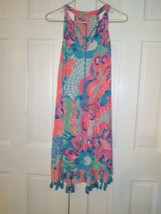 Lilly Pulitzer Roxi Dress Coral Reef I&#39;m So Jelly  Size Small - £73.78 GBP