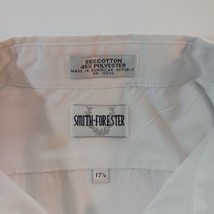 Smith Forester Men's White Cotton Blend Button Up Shirt Short Sleeve Size 17 1/2 image 3