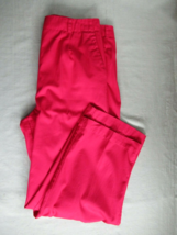 Talbots pants cropped  Size 10 red straight leg flat front inseam 26&quot; Capri - $13.67