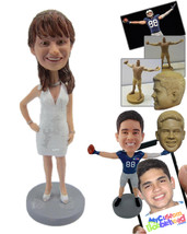Personalized Bobblehead Sexy Lady In Stylish Shiny Outfit - Leisure &amp; Casual Cas - £67.94 GBP