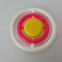 Vintage 1981 The First Years Red Yellow White Bunny Circle Rattle Toy Baby - £23.34 GBP