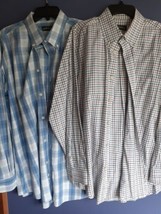 Orvis Bundle Lot Of 2 Button Down Long Sleeve Shirts XL Check Plaid - £19.38 GBP