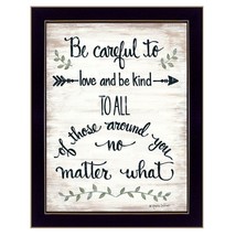 Be Careful 2 Black Framed Print Wall Art - $99.49