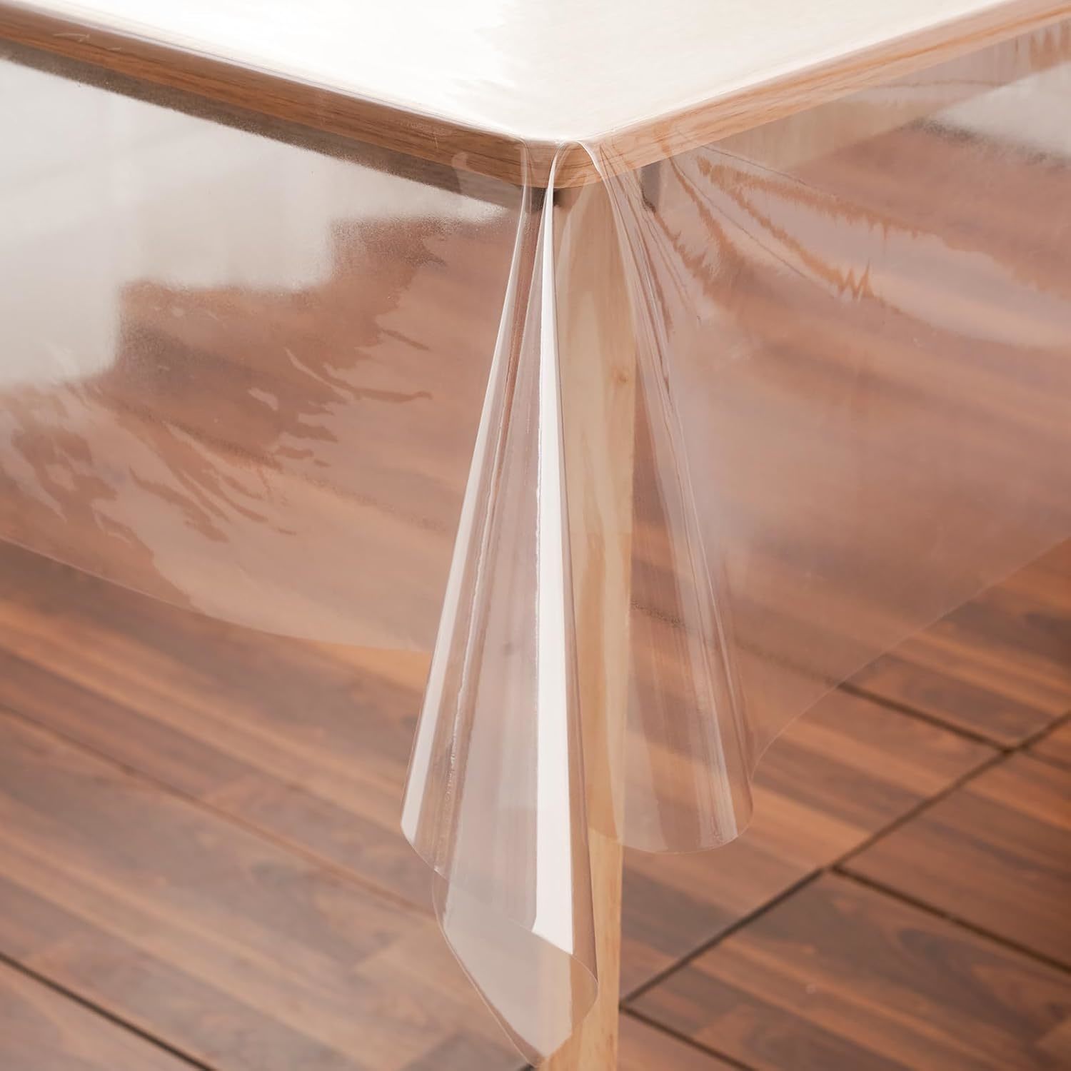 Clear Plastic Tablecloth Protector Rectangle Square 70X70 Inch Waterproof - $37.99