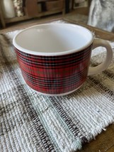 Modern Gourmet Foods Stoneware Red Plaid  Cup New 2021 Peanuts Preppy Co... - $11.30