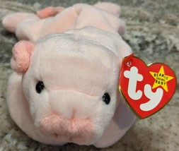 Vintage &quot;Squealer&quot; the Pig TY Beanie Baby - 4th gen. swing &amp; 3rd gen. tush tag - £8.02 GBP