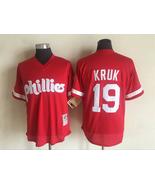 Phillies #19 John Kruk Jersey Old Style Uniform Red - €39,08 EUR