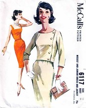 Vintage 1961 Misses' DRESS McCall's Pattern 6117-m Size 16 - £9.59 GBP
