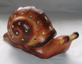Ceramic Abstract Snail Figurine Indoor Outdoor Garden Tea Light Candle Holder S2 - $14.84