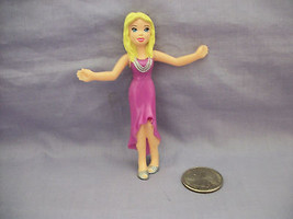  McDonald&#39;s Happy Meal Blonde Woman Lavender Party Dress Toy Figure 2008 - £1.19 GBP