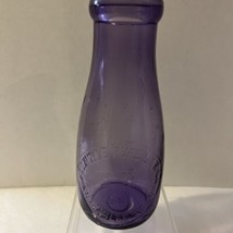 Vintage Knoxville Amethyst Purple Glass Embossed Milk Cream Bottle 1 Pint - £39.95 GBP