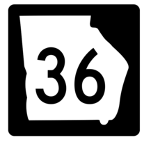 Georgia State Route 36 Sticker R3584 Highway Sign - $1.45+