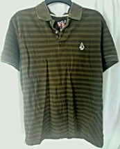 Volcom Brown Striped Men’s Polo Size M - $10.39