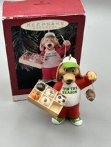 Ornament Hallmark Keepsake Fan-Tastic Season Dog Sports QX5924 Robert Chad 1996 - £5.48 GBP