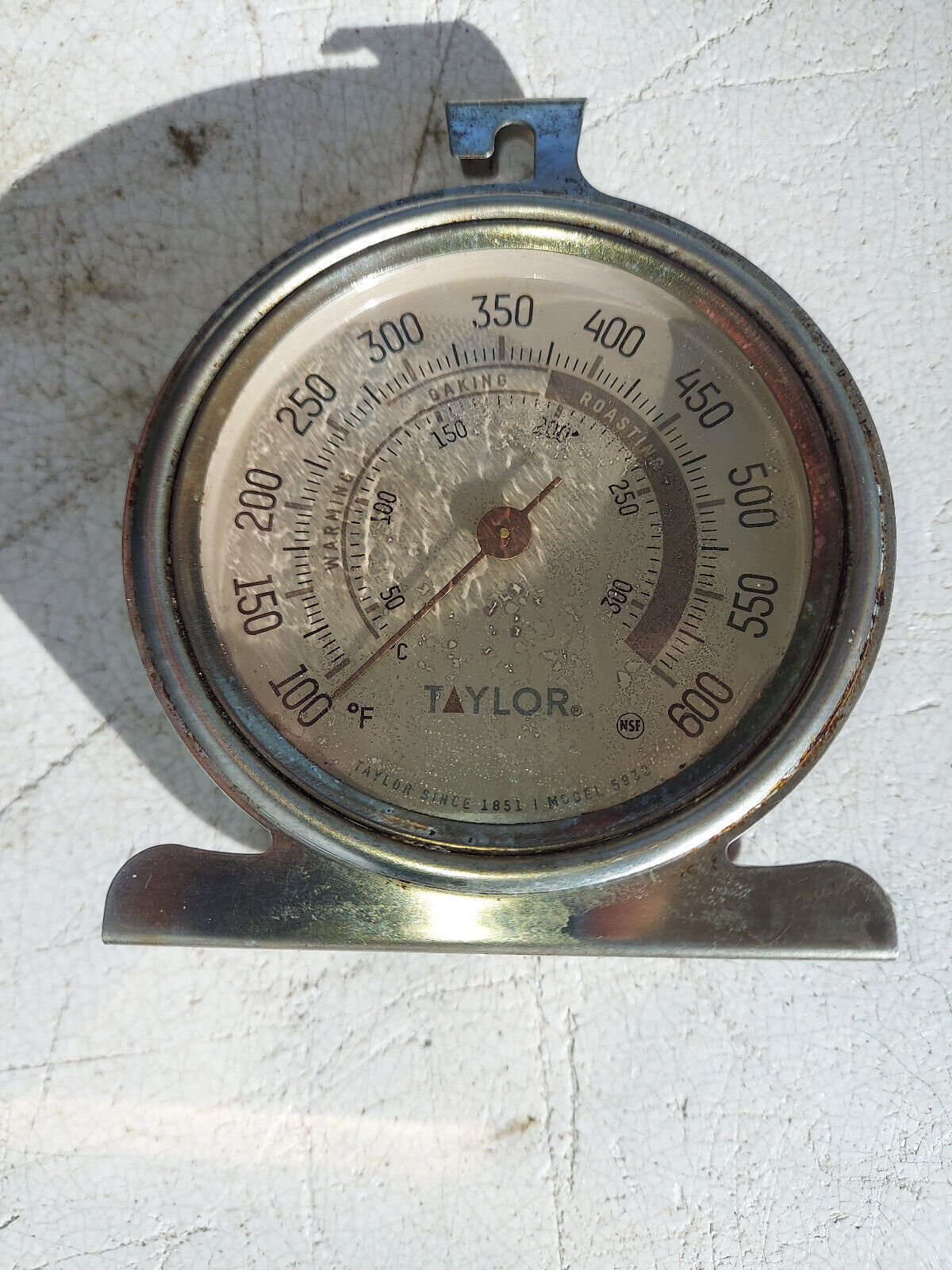 22PP82 OVEN THERMOMETER, TAYLOR, 100F - 600F, GOOD CONDITION - $5.83