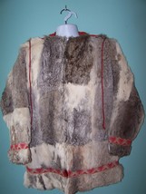 Vintage Taos Nan Lipsett Hooded Real Genuine Fur Coat - £469.87 GBP
