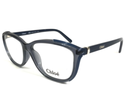 Chloe Eyeglasses Frames CE2648 035 Clear Gray Blue Cat Eye Full Rim 54-15-135 - £51.18 GBP