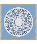 Vintage Blue Birds in 4 Gradient Colors Circular Design Cross Stitch Pat... - $131.04 MXN