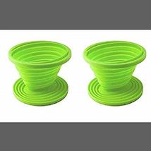 2-pk Silicone Coffee Filter Collapsible Dripper Outdoors Camping Traveli... - $11.75