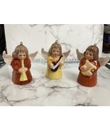 3 Vintage 1976-1978 Goebel Angel Bell Porcelain Ornaments Christmas - $65.11 CAD