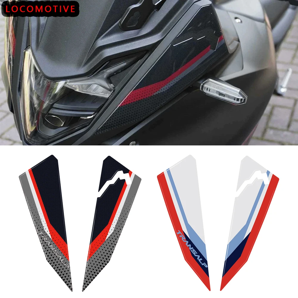 Ries headlight protection 3d epoxy resin sticker kit for honda transalp xl 750 transalp thumb200