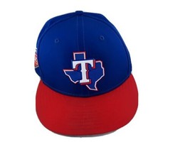 Texas Rangers New Era Hat Size 7 Blue Red 2018 One Size - $25.98
