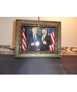 FRAMED PRESIDENT TRUMP &amp; VICE PRESIDENT JD VANCE PHOTO IN EXECUTIVE ROCK... - $38.85 CAD